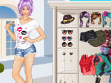 Juegos de vestir: Trendy Emo - Juegos de vestir y maquillar Hannah Montana