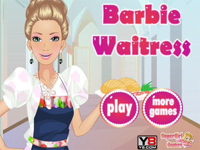 Barbie Waitress - Juegos de vestir y maquillar hombres